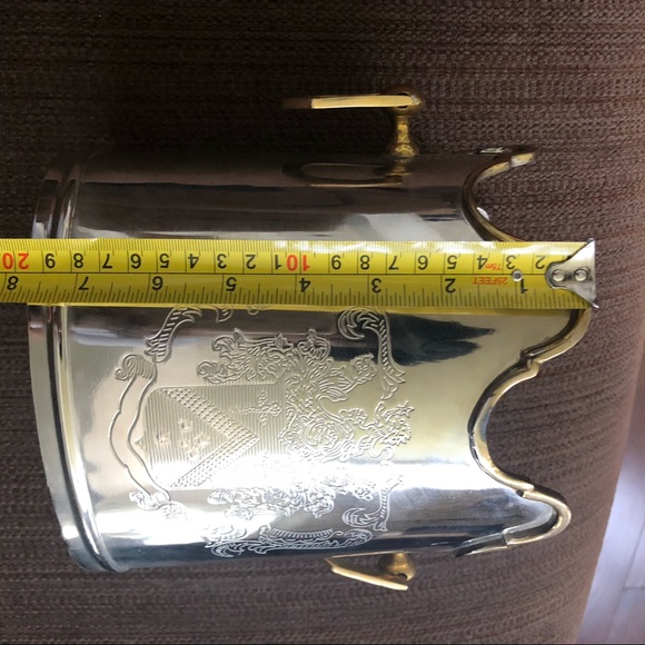 Vintage Solid Brass Wine Ice Bucket - Picture 9 of 15